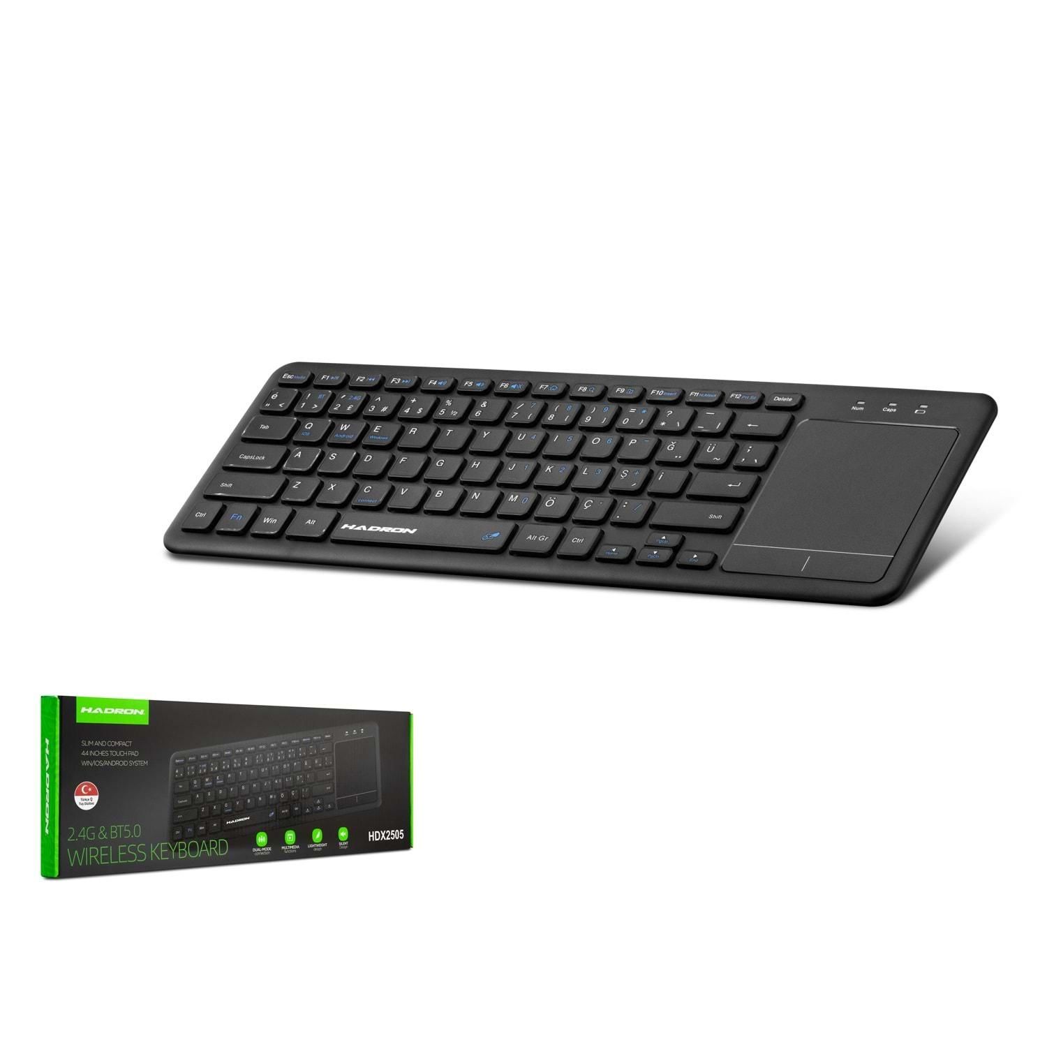 Hadron HDX2505 All In One Bluetooth Wireless Klavye Touch Pad