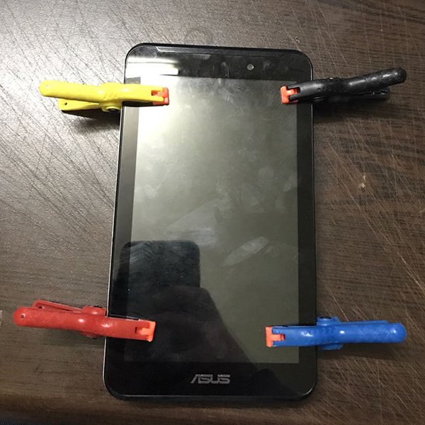 Tablet Cep Telefonu Ekran Tutucu Kıskaç Mandal - Siyah