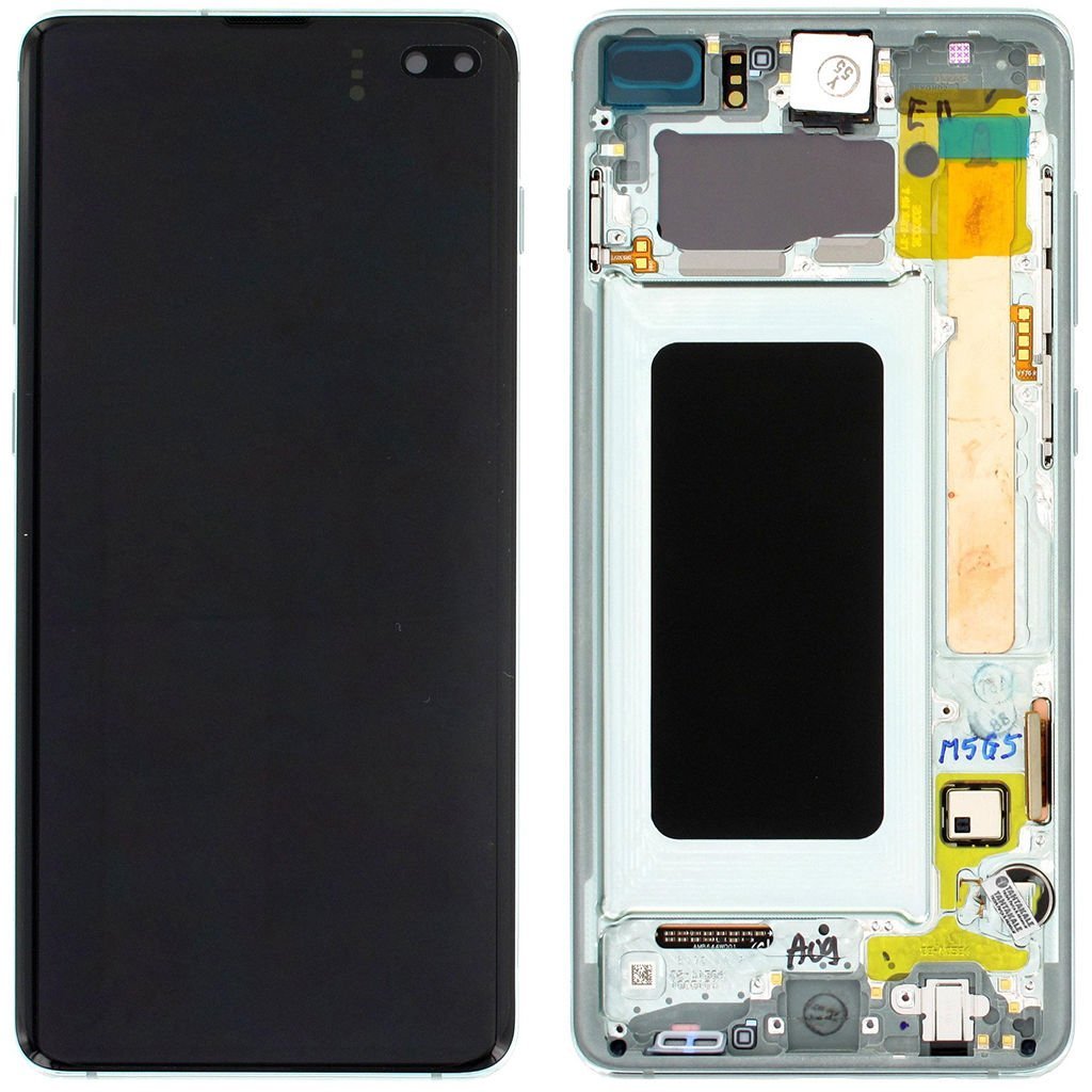Samsung Galaxy S10 Plus SM-G975F Lcd Ekran Dokunmatik Çıtalı Yeşil