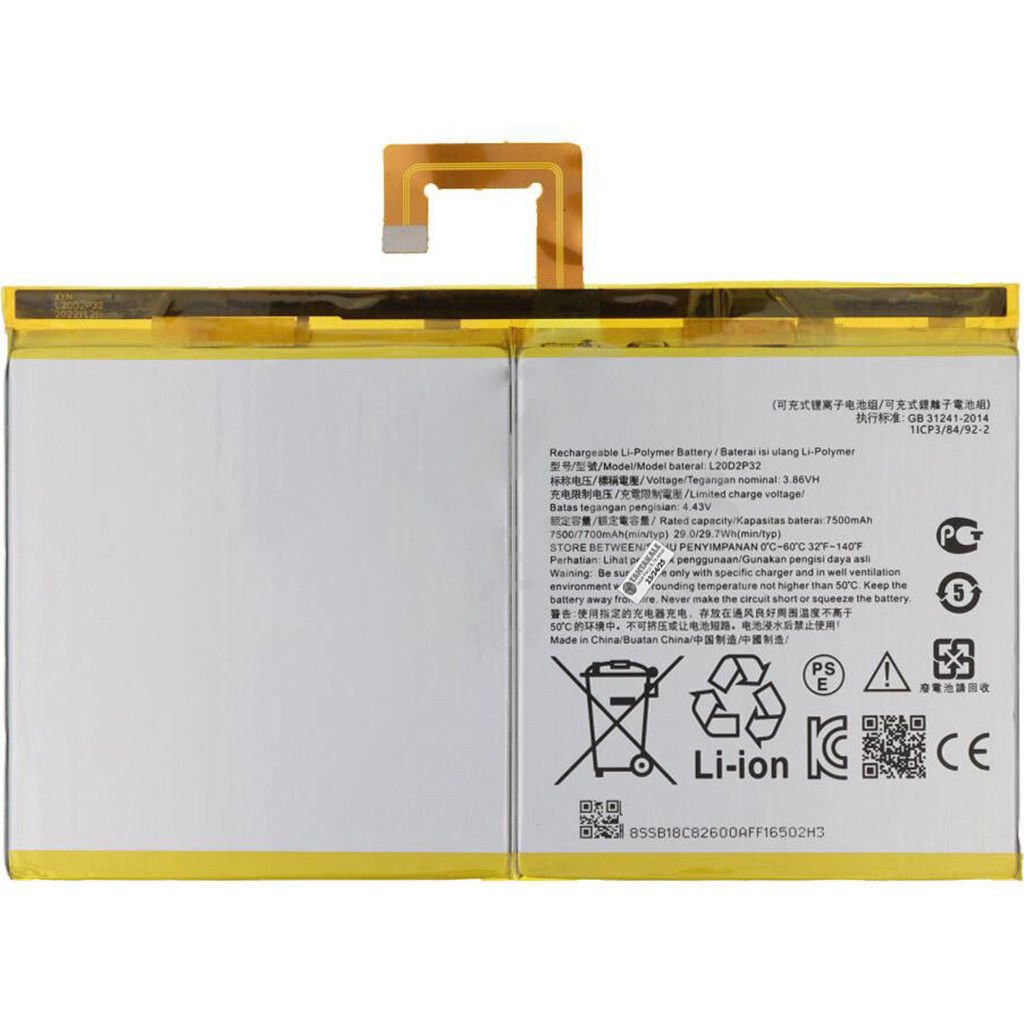 Lenovo Tab M10 Plus 3. Nesil TB125FU Batarya Pil