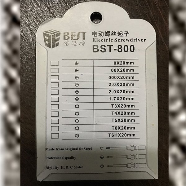 Best BST-80 Tablet Cep Telefonu Sökmek İçin Tornavida Uçları