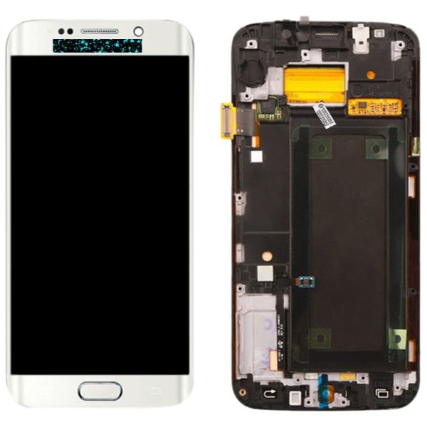 Samsung Galaxy S6 Edge SM-G925 Lcd Ekran Dokunmatik Çıtalı Beyaz