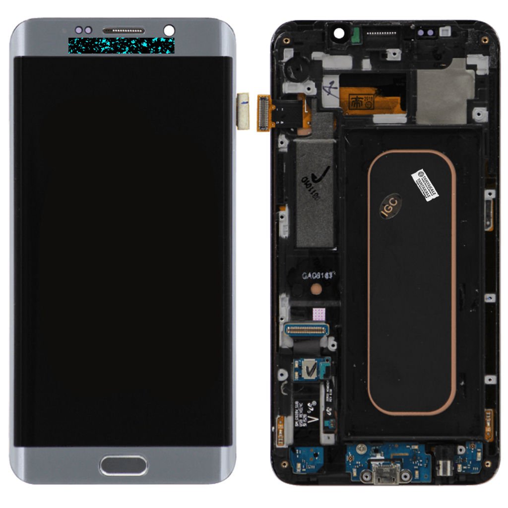Samsung Galaxy S6 Edge Plus SM-G928 Lcd Ekran Dokunmatik Çıtalı Silver