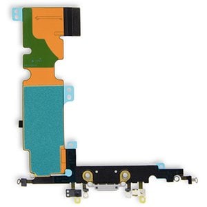İphone 8 Plus Şarj Soketi Kulaklık Mikrofon Film Bordu Beyaz