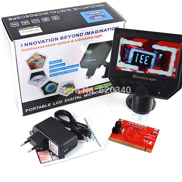 Taşınabilir Lcd Dijital Mikroskop Büyüteç 1-600X