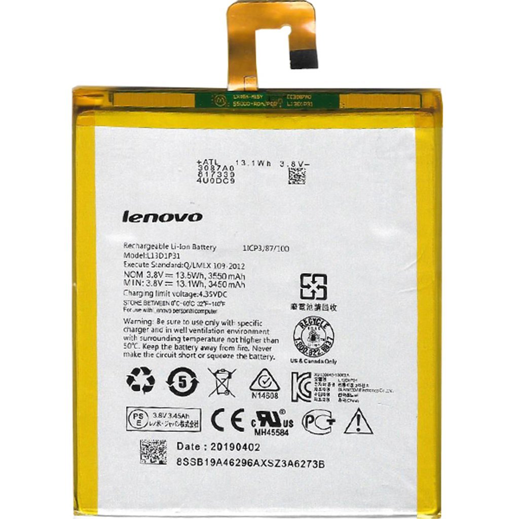 L13D1P31 Kodlu 3.8v 3550mAh Batarya Pil