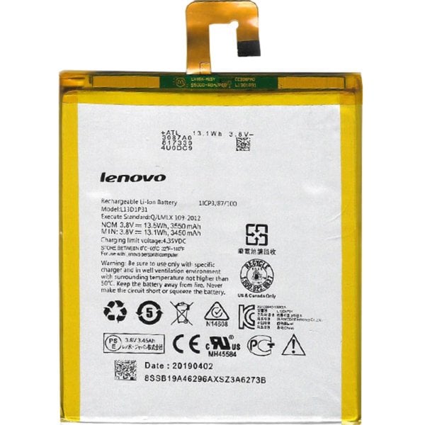 L13D1P31 Kodlu 3.8v 3550mAh Batarya Pil