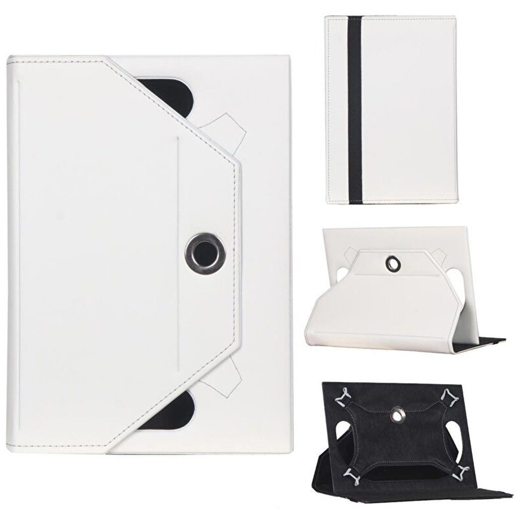 Lenovo TB3-710F Universal Standlı Tablet Kılıfı Beyaz