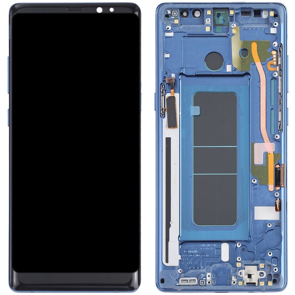 Samsung Galaxy Note 8 SM-N9500 Lcd Ekran Dokunmatik Çıtalı Mavi