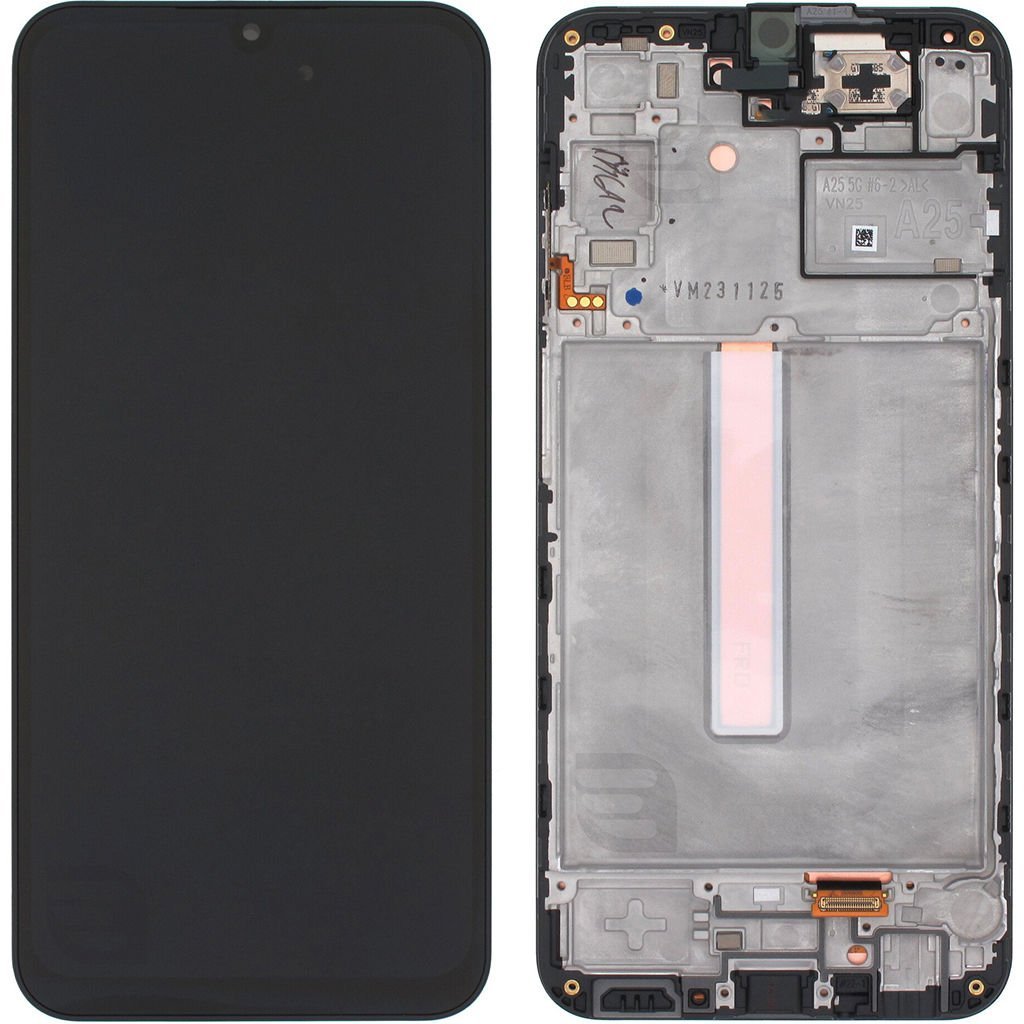 Samsung Galaxy A25 5G SM-A256 Lcd Ekran Dokunmatik Çıtalı Siyah