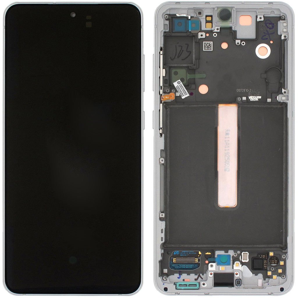 Samsung Galaxy S21 FE 5G SM-G990 Lcd Ekran Dokunmatik Çıtalı Beyaz