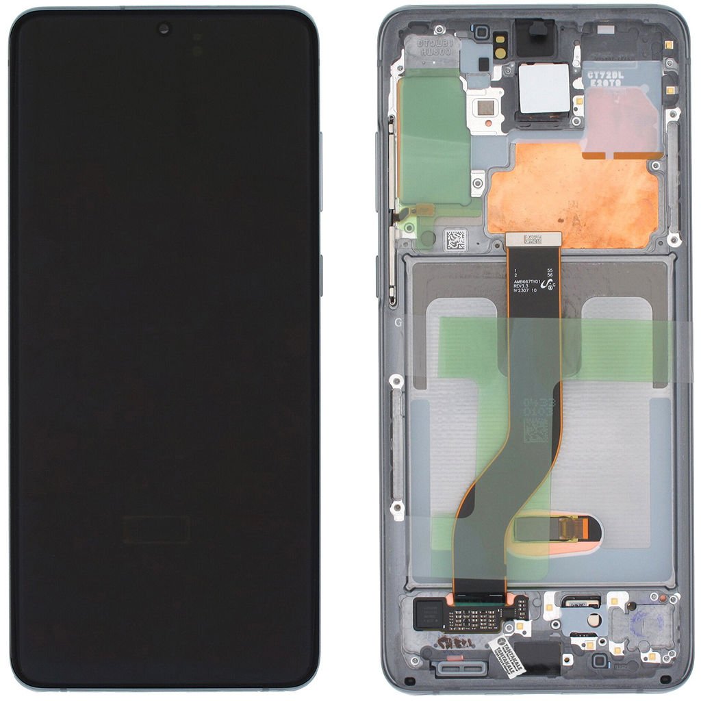 Samsung Galaxy S20 Plus SM-G985 Lcd Ekran Dokunmatik Çıtalı Gri