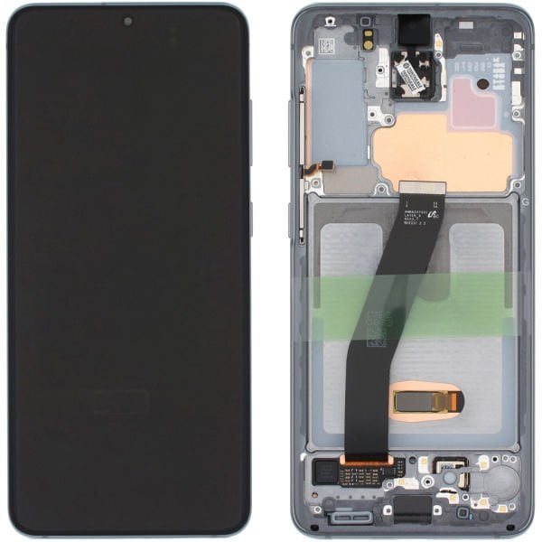 Samsung Galaxy S20 SM-G980 Lcd Ekran Dokunmatik Çıtalı Gri